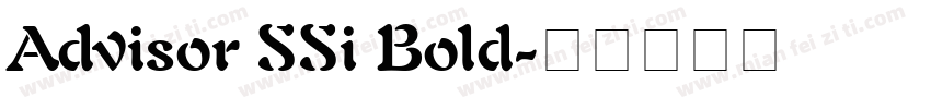 Advisor SSi Bold字体转换